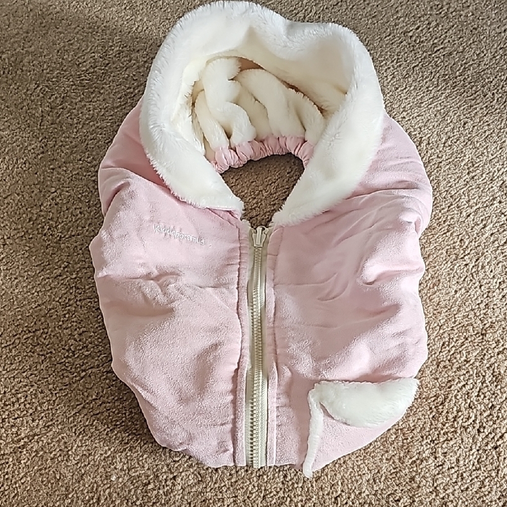 Kiddopotamus Pink Fleece Lined Car Seat Cover